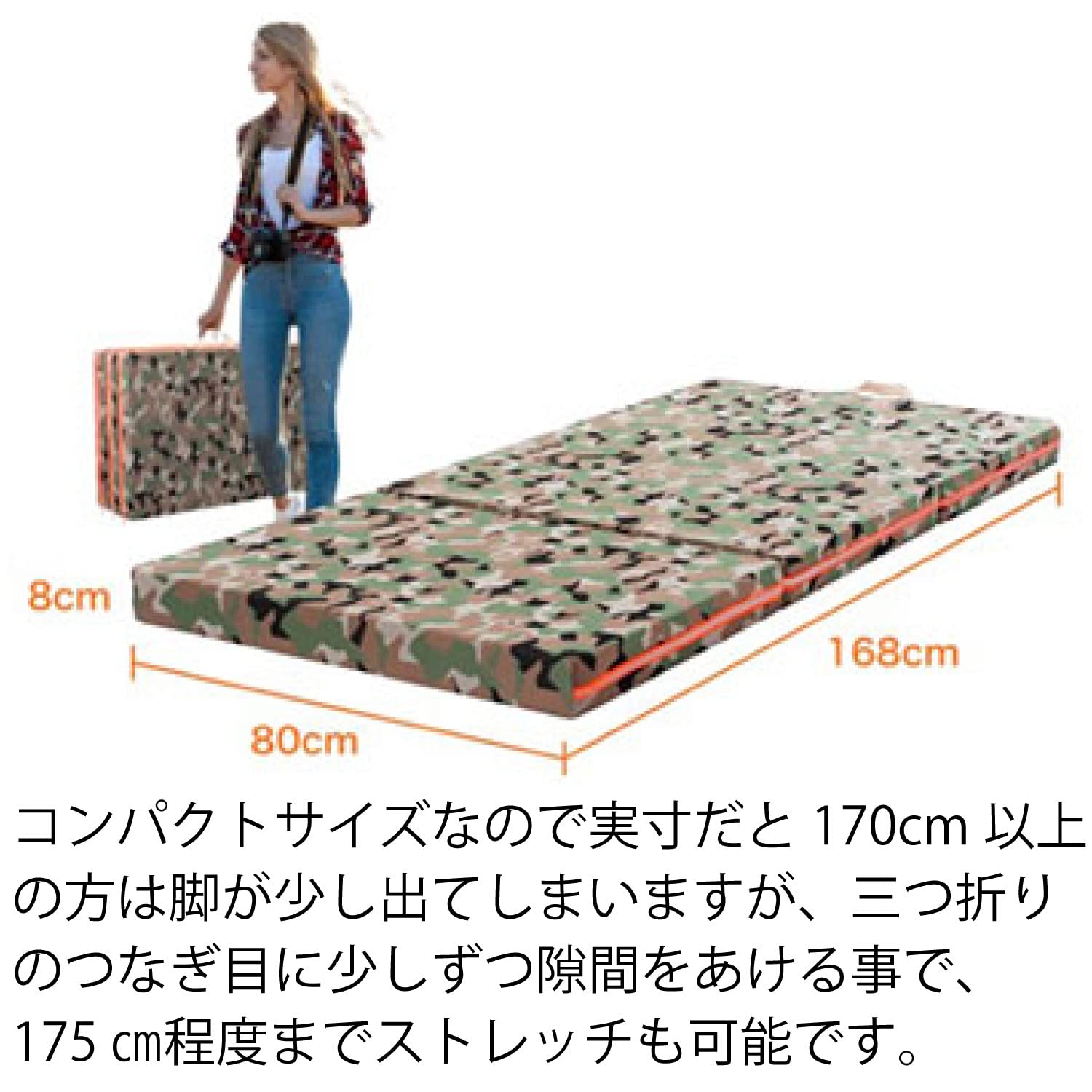Amazon｜マニフレックス 三つ折り 高反発マットレス キャンプウィング 