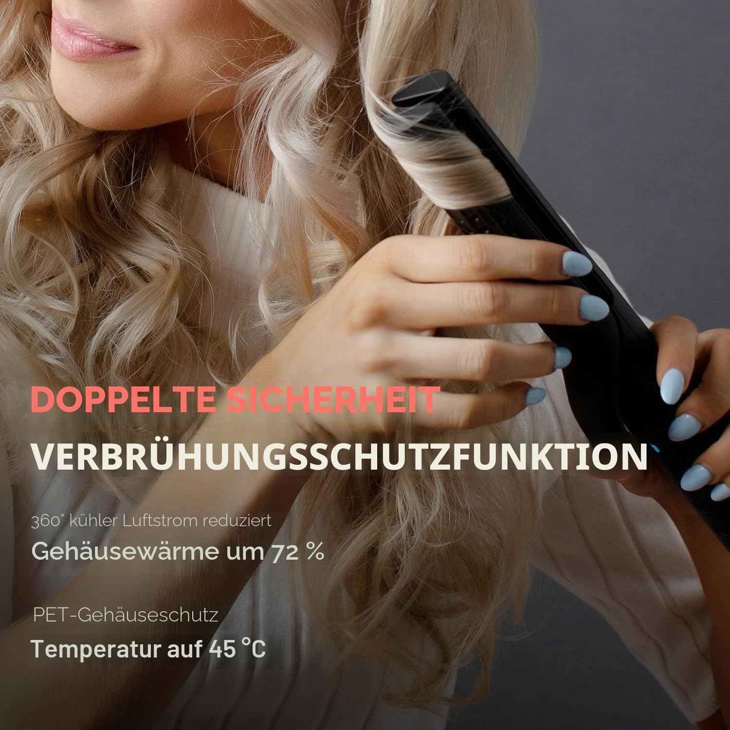 TYMO Airflow Glätteisen Locken und Glätten - Ionen Haarglätter und Lockenstab 2 in 1 für Schnell Glätten oder Natürliche Wellen mit 360° Luft, Verbrühschutz 32mm Lockenstäbe für Große Locken, Schwarz