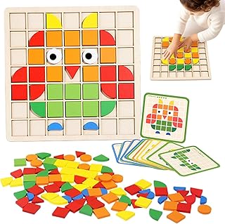 Quebra-cabeça de mosaico de, Brinquedos de quebra-cabeça para crianças, Brinquedos educativos de com desenho de montagem, brinquedos de descoberta em mosaico 3D, blocos de construção