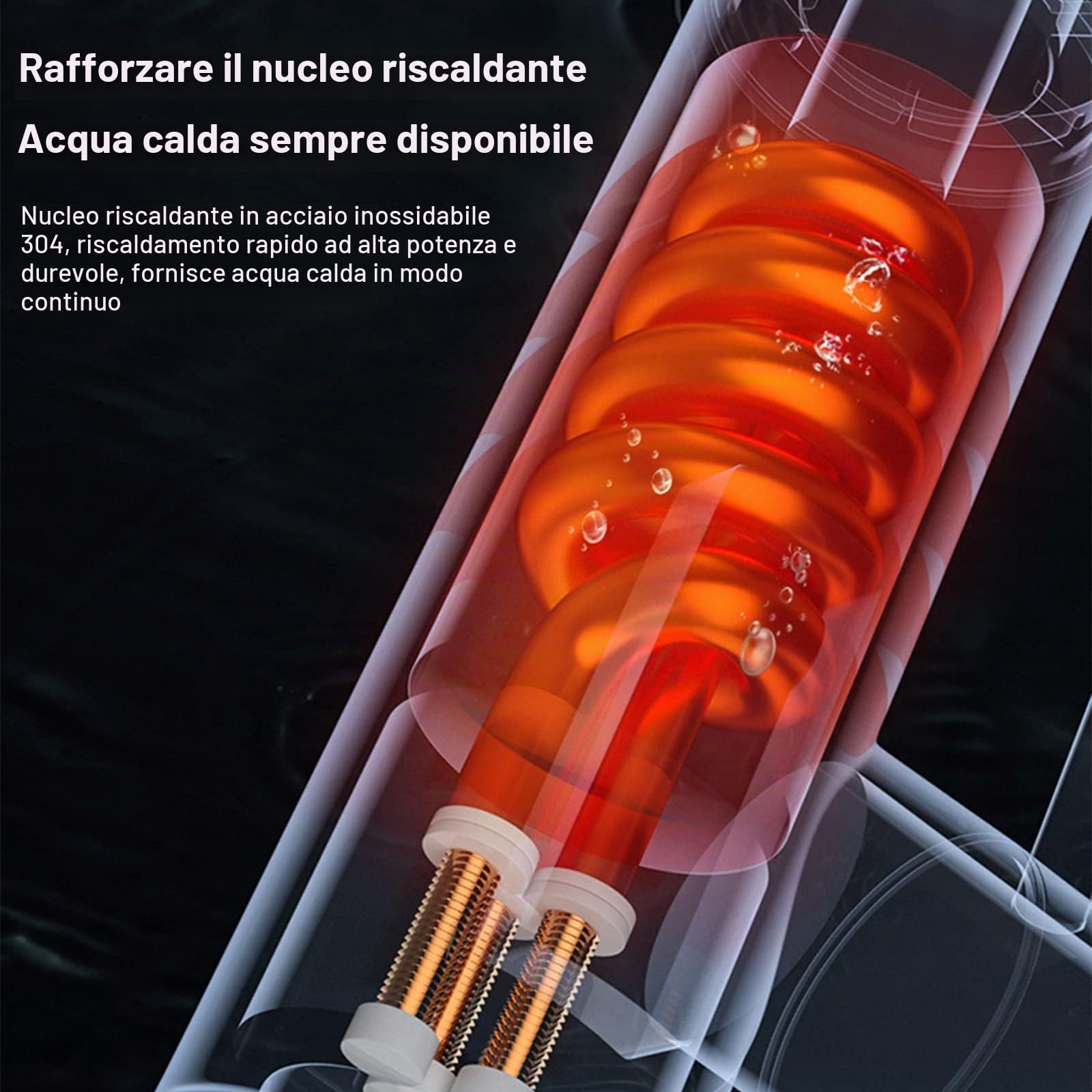 Rubinetto elettrico acqua calda 220 V 3000 W rubinetto scaldabagno istantaneo 360° LCD Torneira elettrico acqua quente rubinetto cucina acqua calda elettrica per cucina giardino bagno roulotte camper