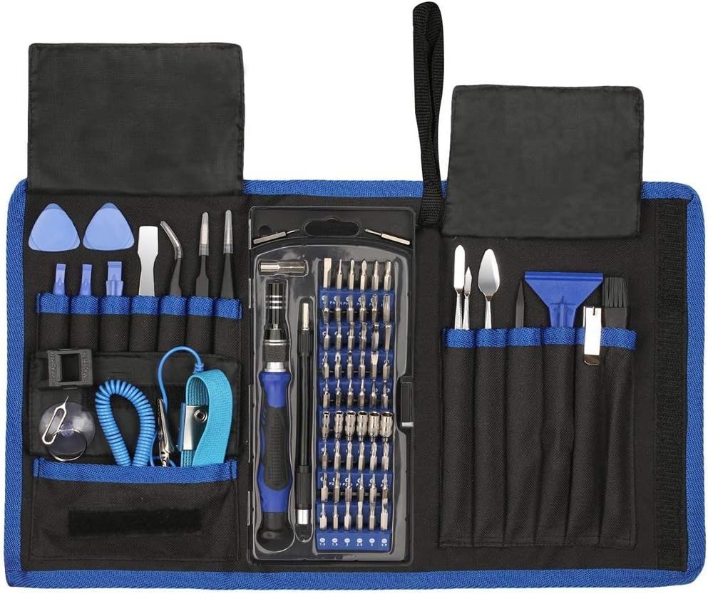 79 in 1 Precision Screwdriver Set,Magnetic Screwdriver Bit Kit,Professional Electronics Repair Tool Kit with Flexible Shaft,Portable Bag for PS4/Laptop/iPhone8/Computer/Phone/Xbox/Tablets/Cam