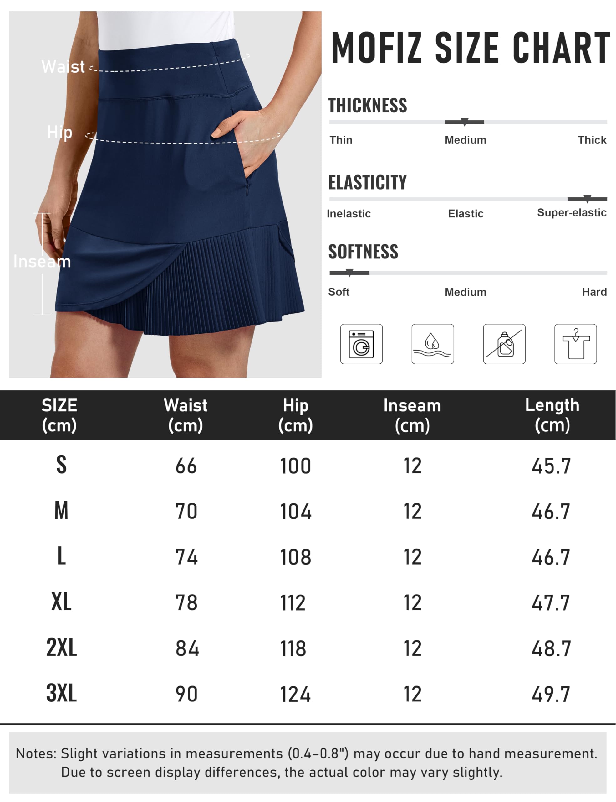 MoFiz Falda Tenis para Mujer con Pantalones Cortos Falda Deportiva Plisada con Bolsillos para Golf Senderismo y Deportiva Ciclismo S-3XL