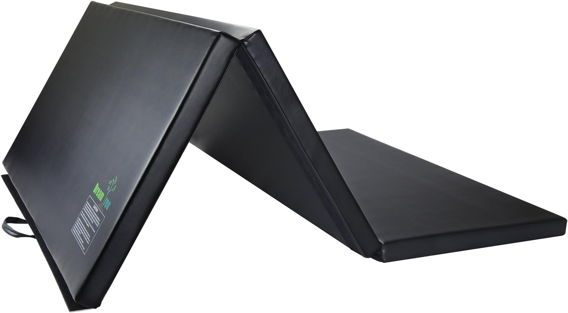 Dream Tree Gymnastics Mat - 4' x 6' Tri Folding Tumbling Mats with Carrying Handles for Home & Gym Execise Workout