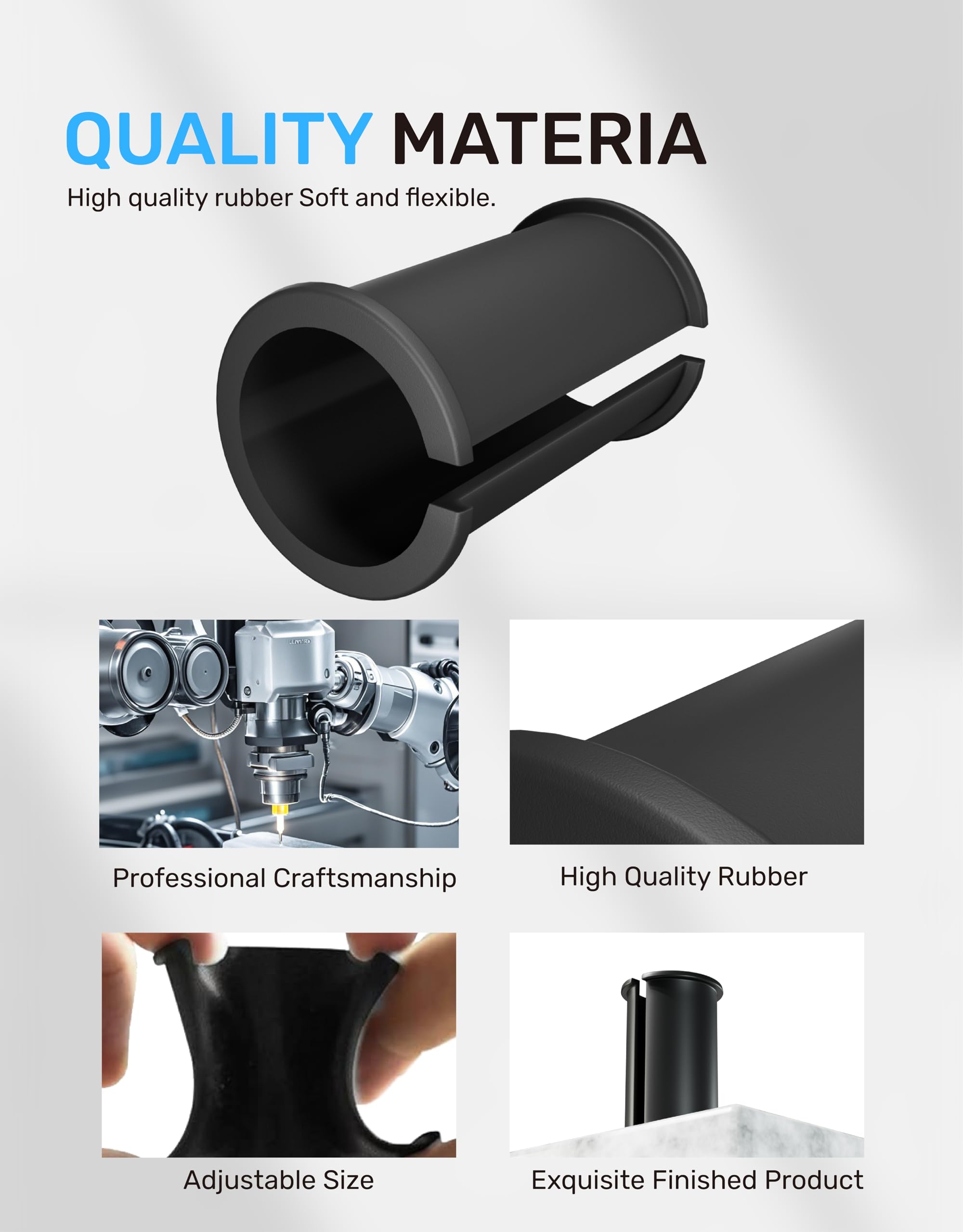 LUORNG 2PCS Microphone Shock Mount Rubber Spacer Tube Washer For MKH418 MKH416 MKH8060 MKE600 SGM-250 ECM-XM1 FX3,FS7,FX6,FX8,FX9,NX80, FS5, Microphone Sleeve Washer