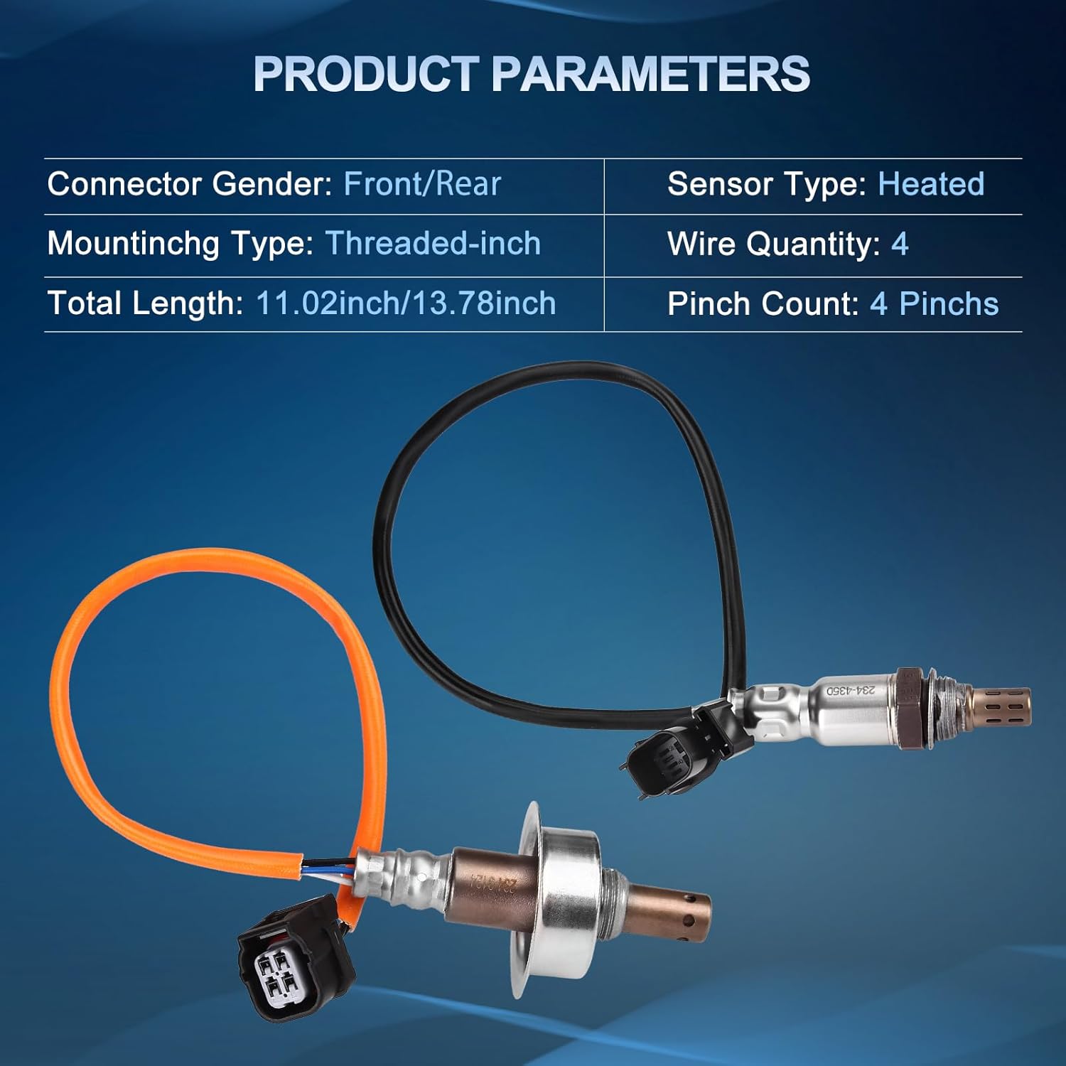 O2 Oxygen Sensor Upstream and Downstream for Honda Civic 1.8L L4 2007 2008 2009 2010 2011, O2 Sensor Replace 234-9124 234-4350 36531-RNA-J01 2Pcs
