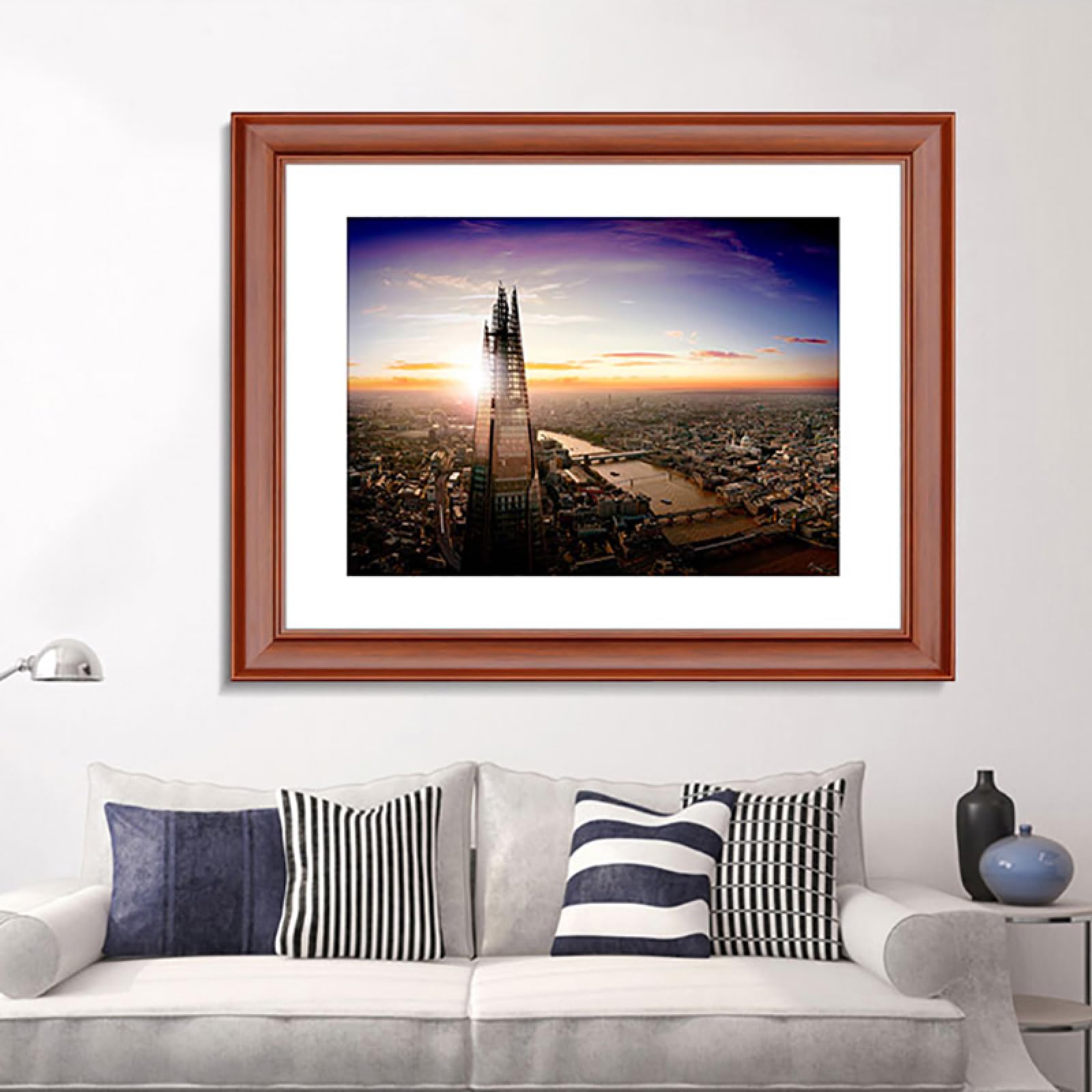 Fotorahmen Wohnkultur Massivholz Dunkelrote Wand 20,5 × 30,5 cm
