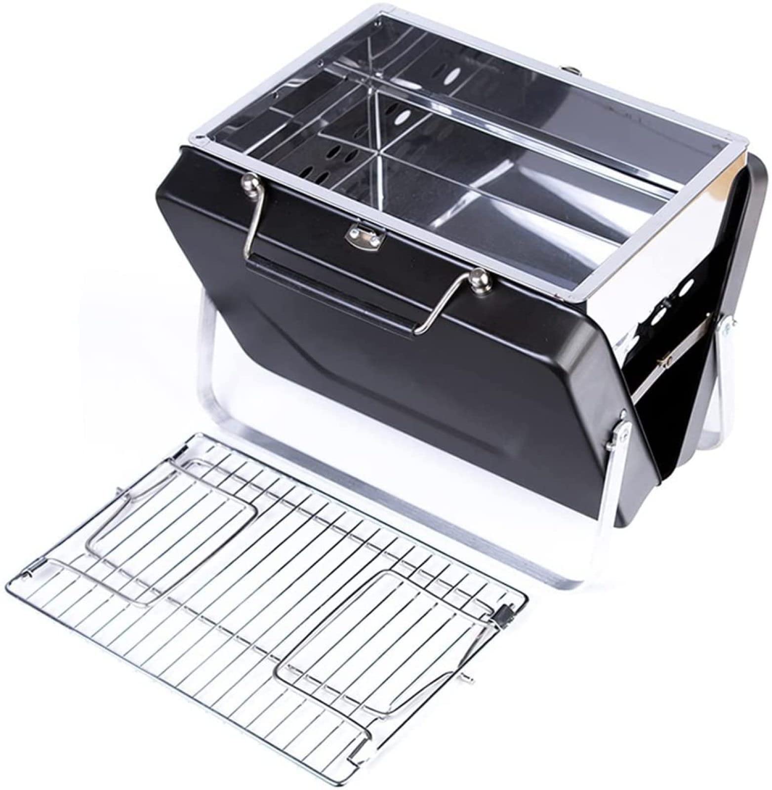 Parrilla de carbón portátil Parrilla de Barbacoa Barbacoa Plegable Kits de Herramientas de Parrilla de Acero Inoxidable para pícnic al Aire Libre Patio Patio Trasero Camping