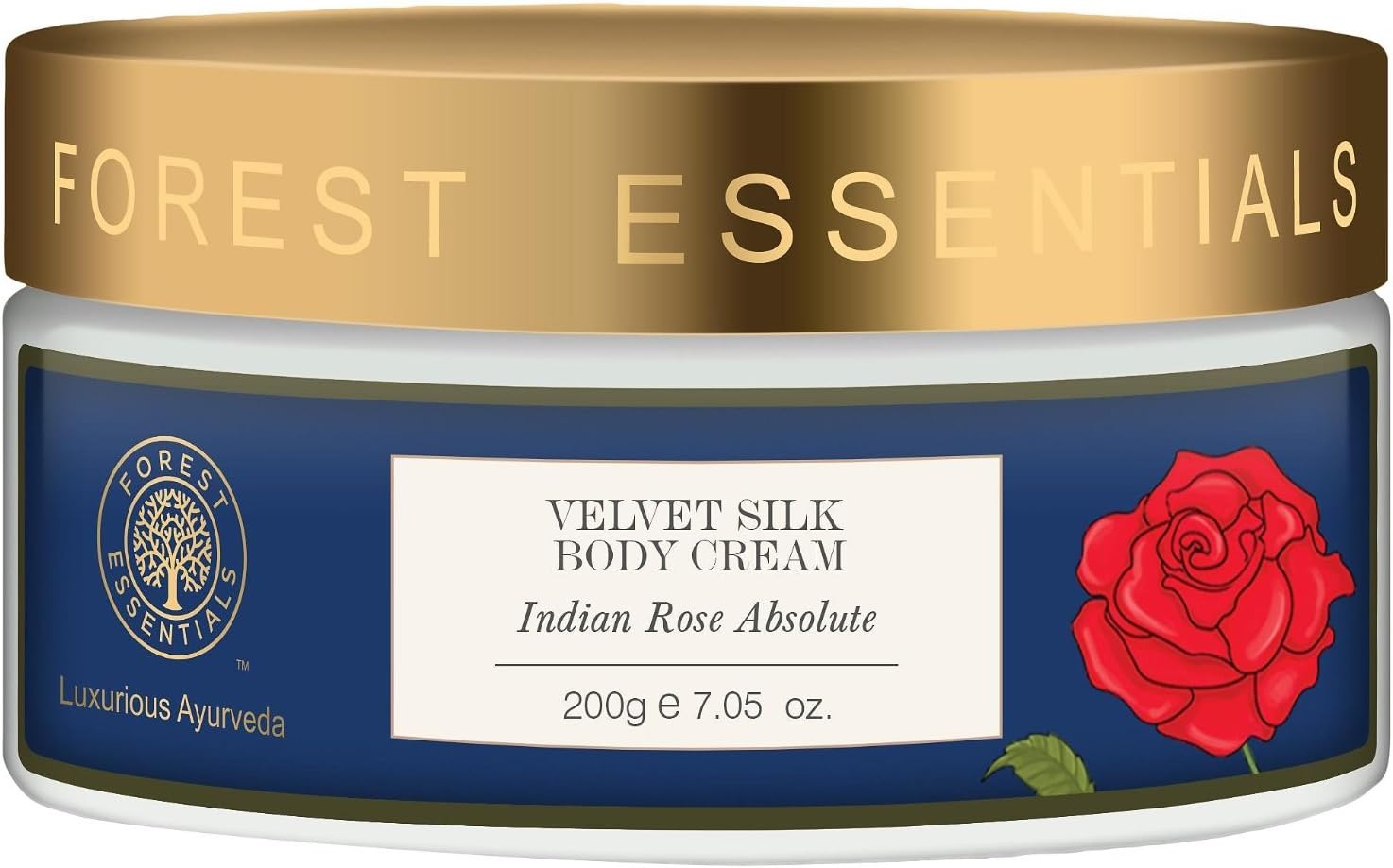 Indian Rose Absolute Velvet Silk Body Cream, 200g --"Shipping by FedEx"