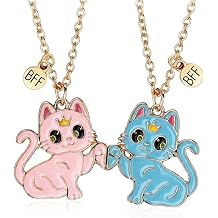 Best Friend Cat Necklace Set for 2, Copper, Lobster Clasp
