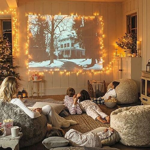 Miniatura 4 de ER CHEN Cadena de luces LED de 99 pies, 300 luces LED estrelladas en cadena de alambre de cobre de 98.4 ft + adaptador de corriente de 12 V CC +