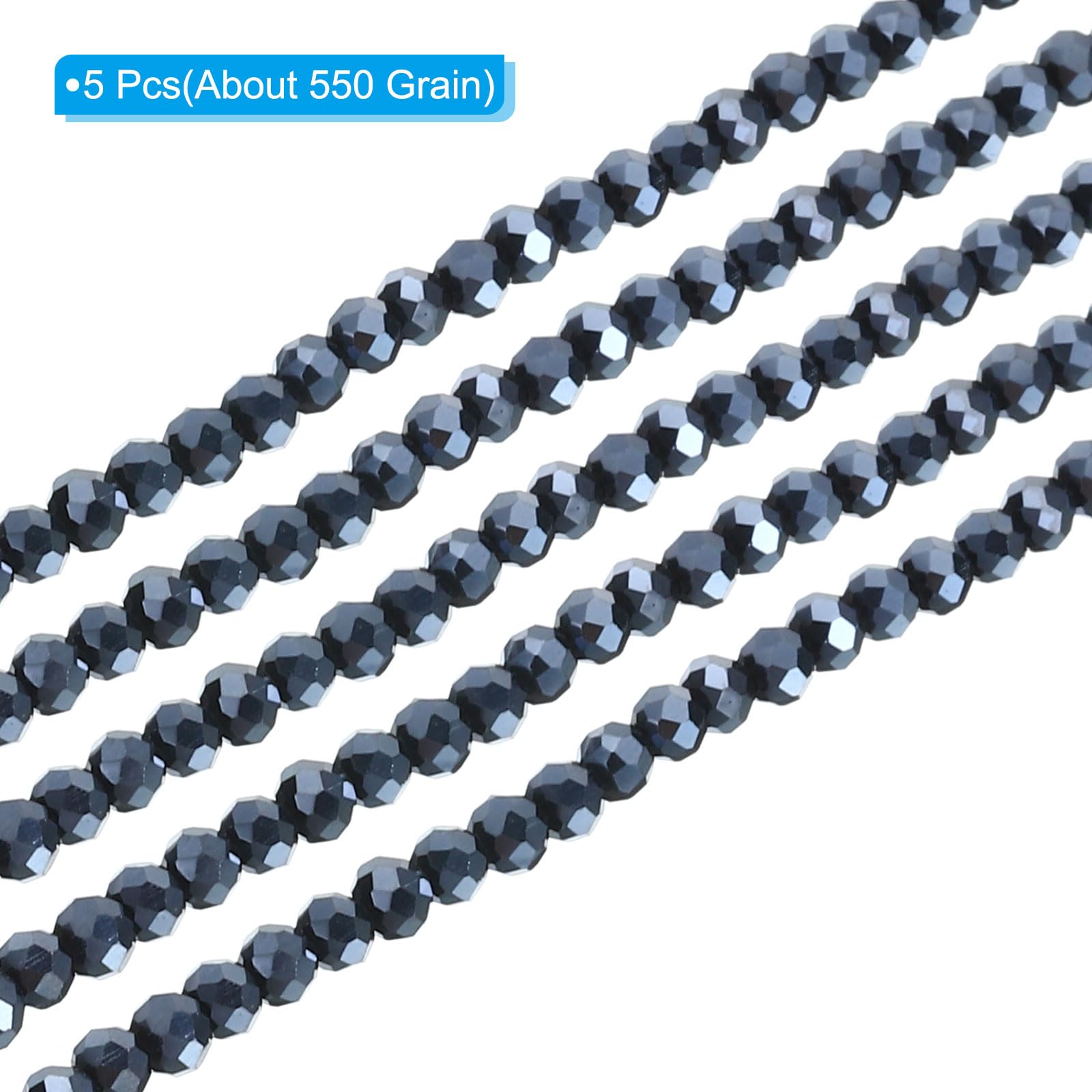 PATIKIL 4 mm Briolette Rondelle Glass Beads - Image 3