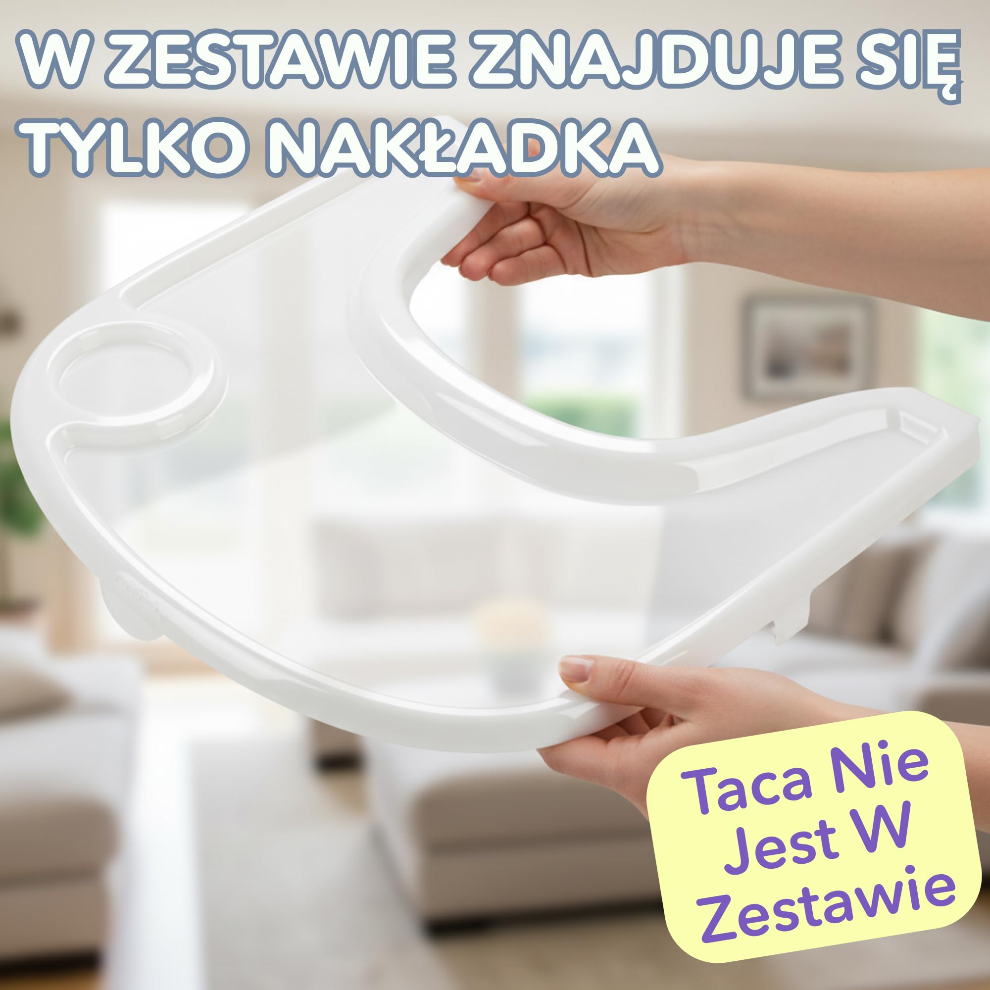 Osłona na Tacę do Krzesełka do Karmienia – Kompatybilna z Stokke Tripp Trapp – Przezroczysta | Bez BPA, zatrzaskowa, mocne przyleganie i łatwa do czyszczenia