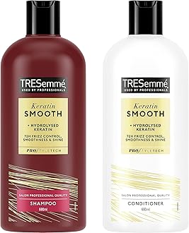 Tresemme Keratin Smooth shampoo and conditioner 680ml each with a Tilly's and Teddy's branded hair scrunchie