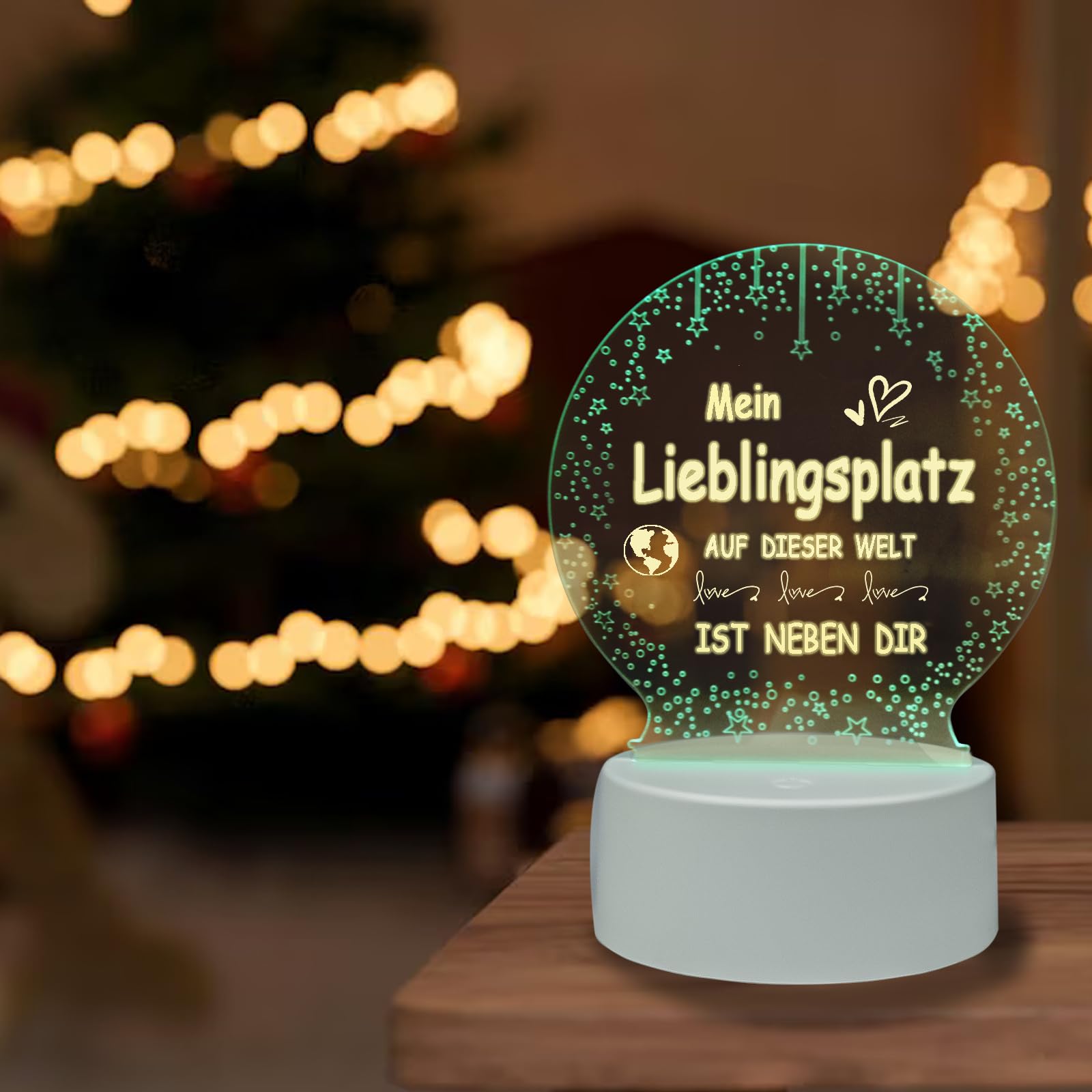 Surplex Luz nocturna creativa, 16 colores LED personalizada, lámpara de bricolaje personalizada, luz nocturna borrable, lámpara de ilusión 3D para niños, regalo para mujeres, disponible como memo