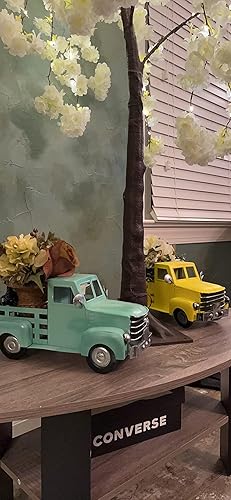 Miniatura 7 de Jardinera de metal para camión, decoración de camiones de granja, decoración del hogar y decoración de temporada, verde azulado