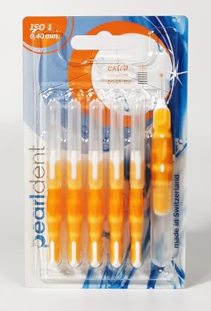Pearldent ISO 1 Extra - 0.40 mm Interface Brush with Cover 6 L