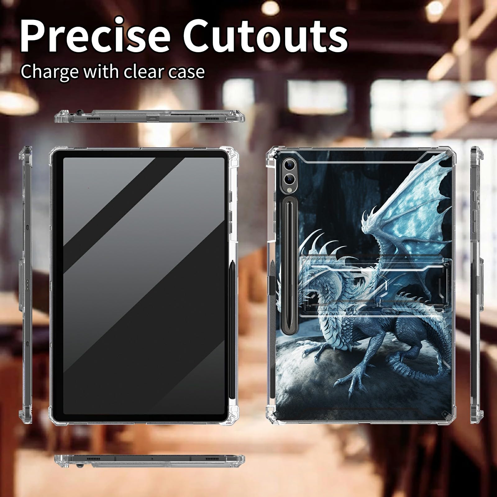Amazon.com: DIGTIALL Clear Back Case for Samsung Galaxy Tab S9