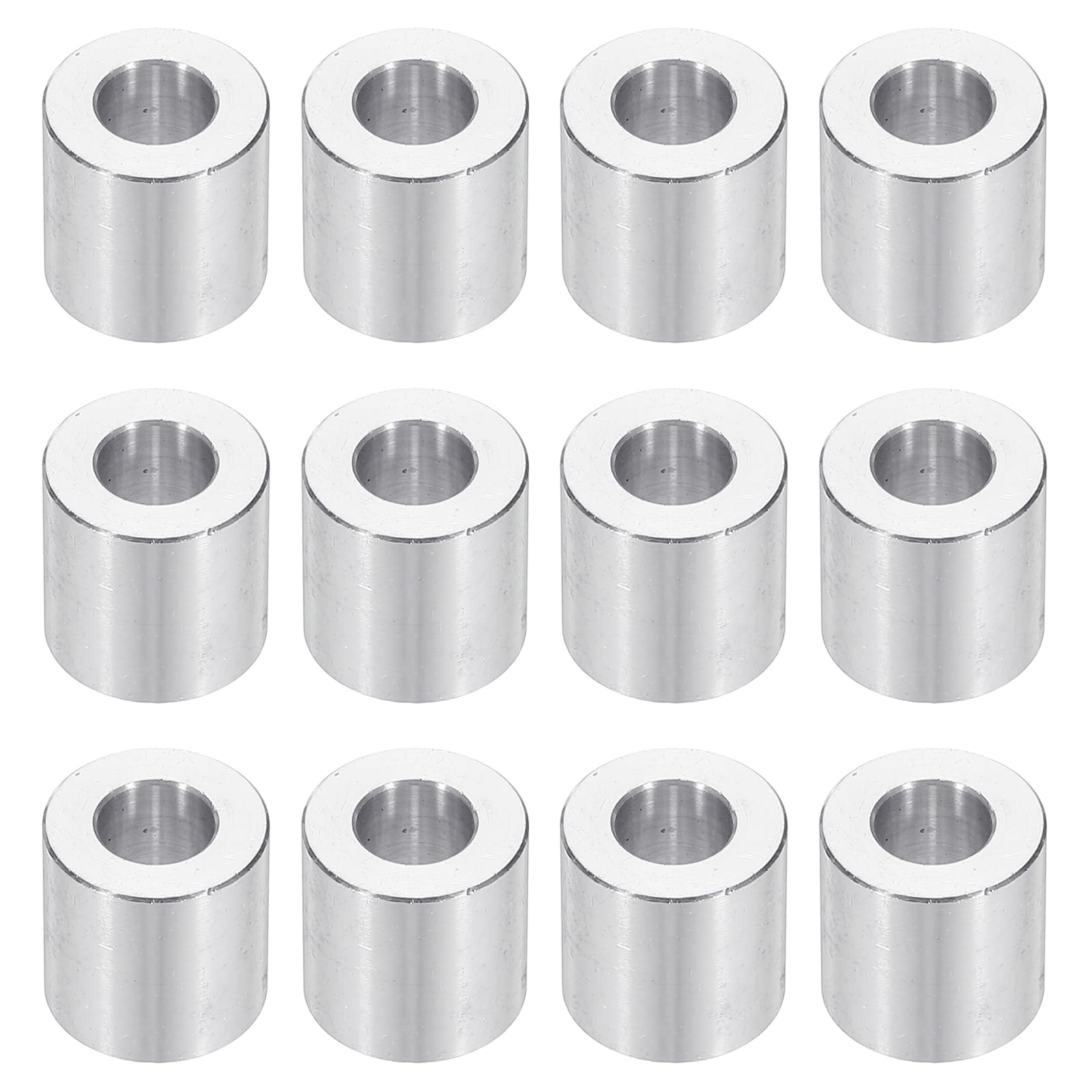 PATIKIL M8 Aluminum Spacers, 12pcs 5/16" x 5/8" Round Metal Spacers for 5/16 or M8 Screw Bolts