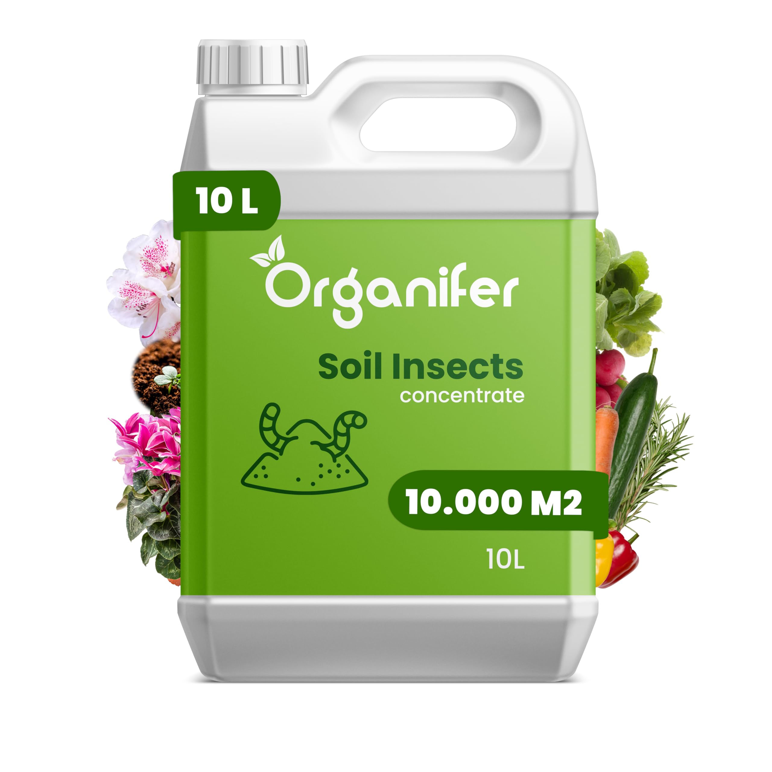 Concentrado De Suelo - 10L - 10000m2 | Cuidado Del Suelo - Tratamiento Ecológico - Solución No Tóxica - Fertilizante Para Jardín - Organifer
