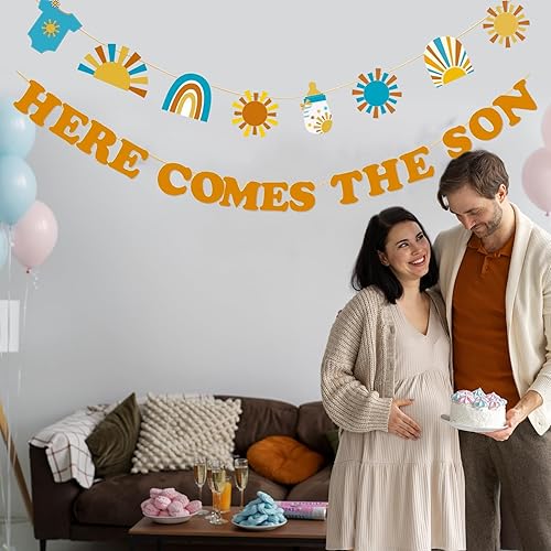 Miniatura 4 de Cartel de «Here Comes the Son», «Here Comes The Son», decoración bohemia para baby shower, decoración bohemia para baby shower, suministros para