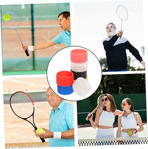Miniatura 6 de 7 unids anillo de goma de sellado de raqueta antideslizante para raqueta de tenis, suministros de tenis, bandas de agarre de bádminton, protectores