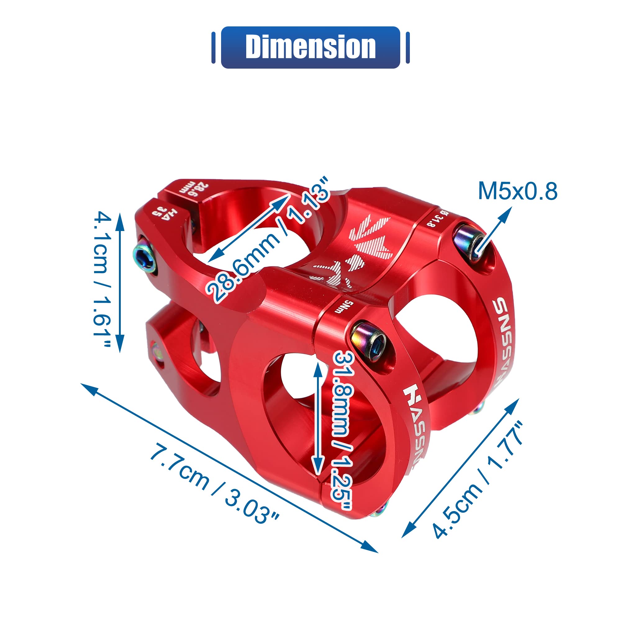 Potence Vélo 35 Mm En Alliage Aluminium CNC – VTT Et Route, Creux Et Léger, Diamètre Fourche 28,6 Mm, Guidon 31,8 Mm