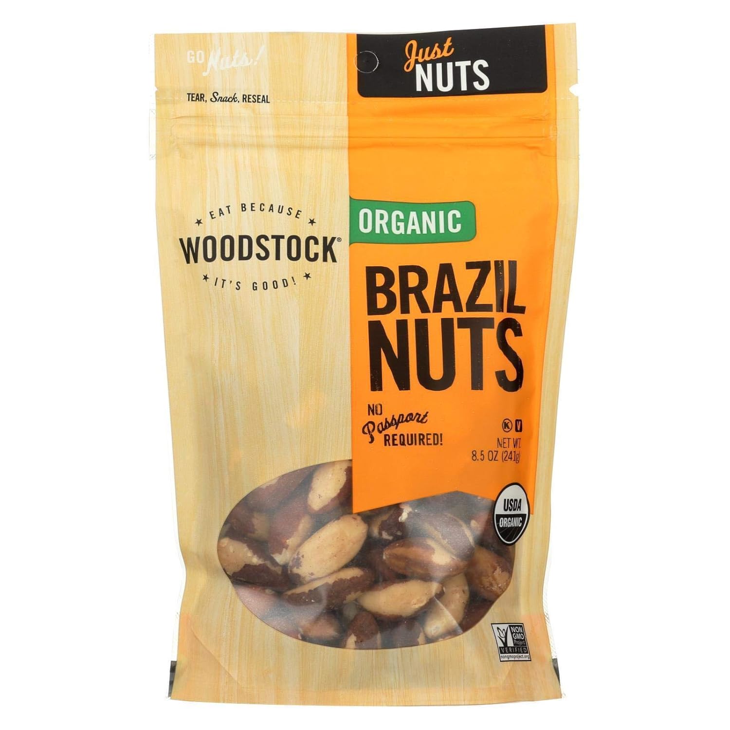 Woodstock Farms, Brazil Nuts, 8.5 oz