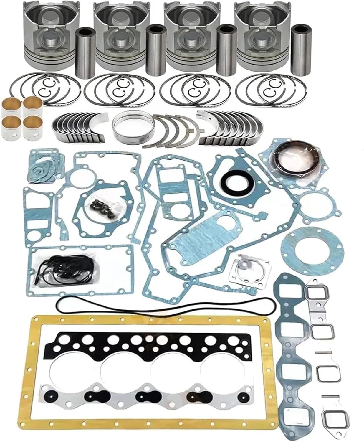 4D95S Engine Overhaul Rebuild Kit For Dozers D20A-6 D20P-6 D20PL-6 Piston Kit & Main/Con Rod Bearing & Full Gasket Kit