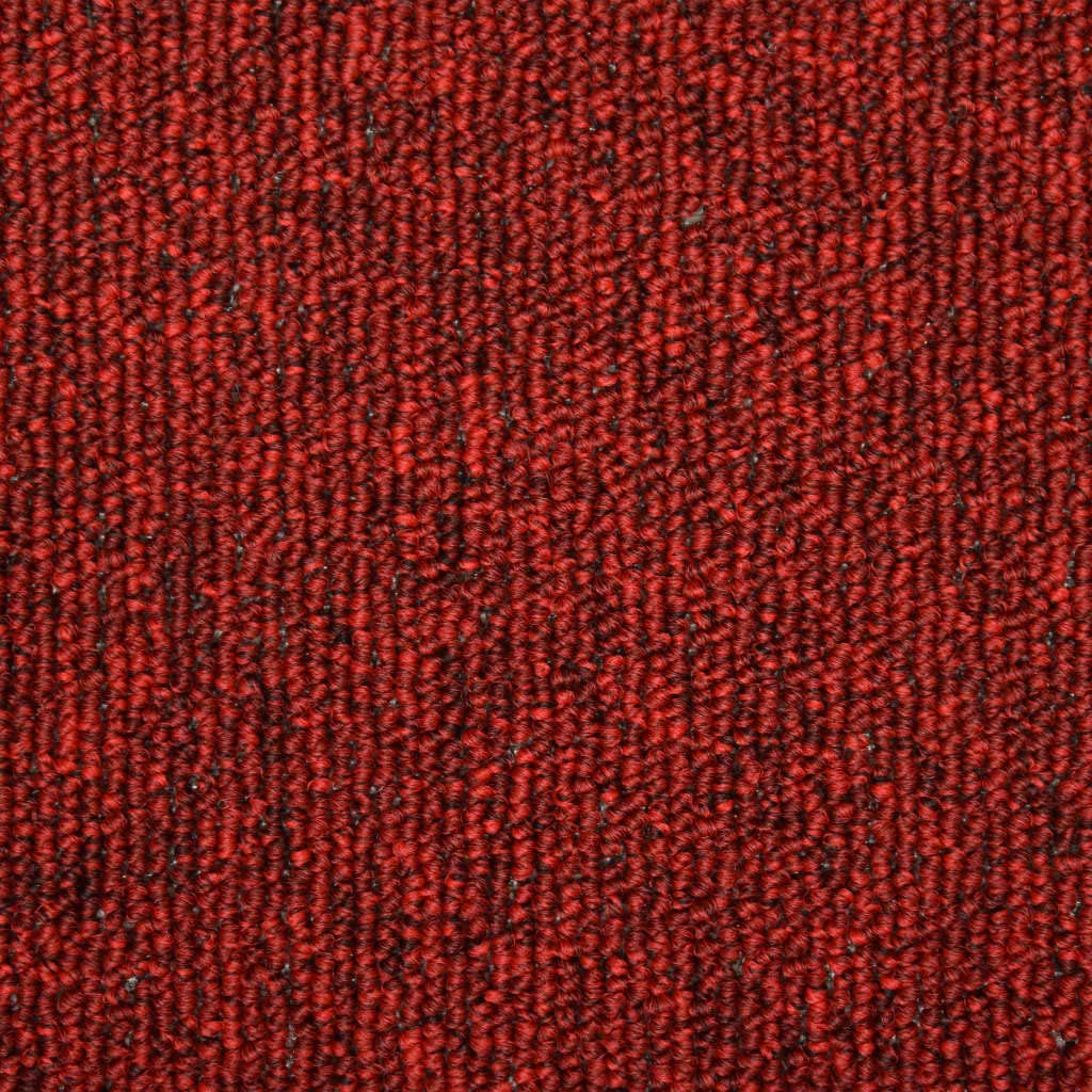Rot Stufenmatten Set 15 Stück 65 x 21 x 4 cm aus 100% Polypropylen, waschbar und rutschhemmend, Modernes Design für Treppe Küche und Wohnbereich