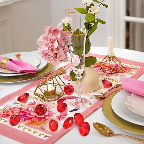 Miniatura 8 de 100 diamantes acrílicos transparentes de 0.98 pulgadas para mesa de boda, confeti para rellenos de jarrones, decoración floral, decoración de