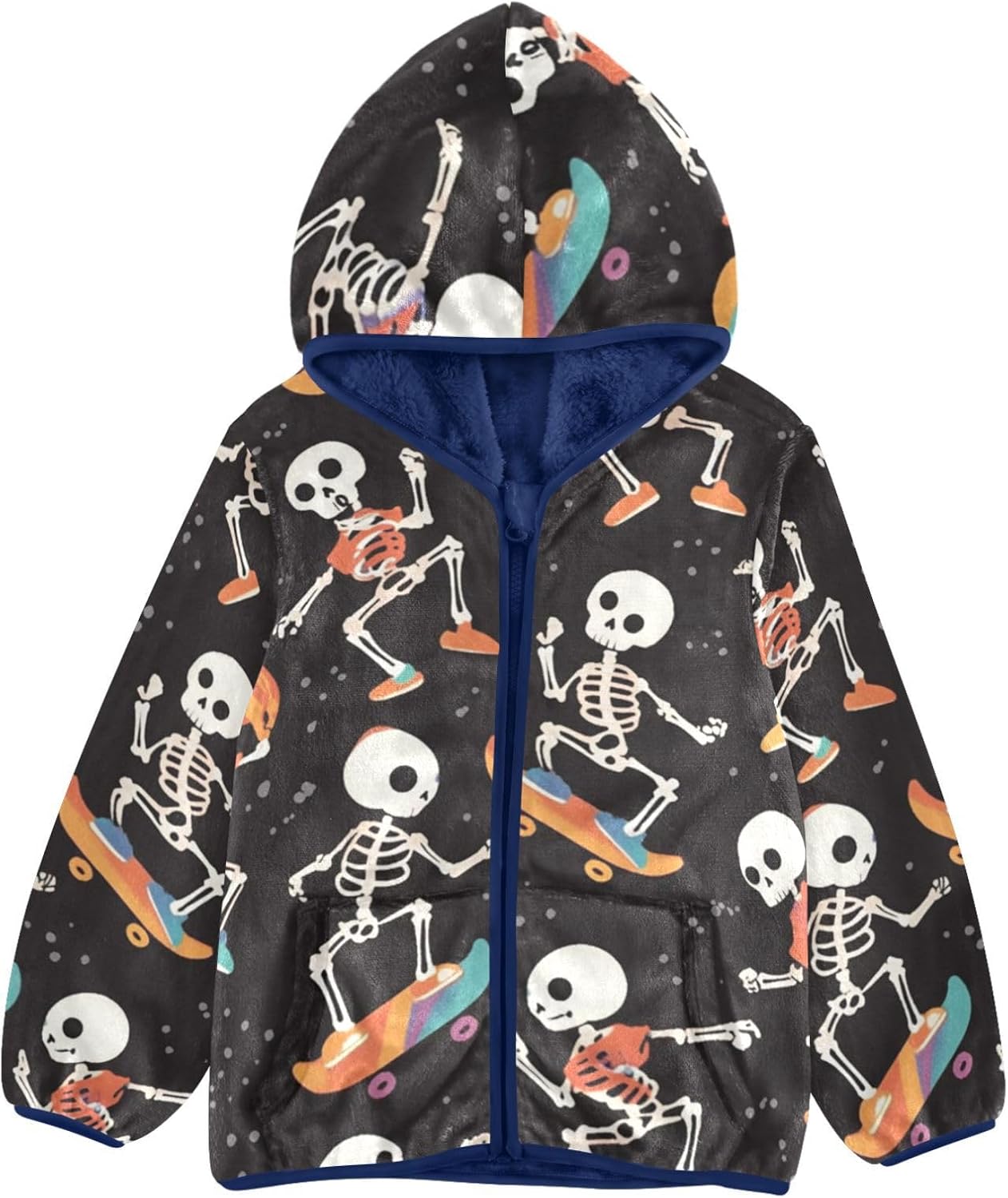 GuoChe Halloween Skeleton Light Jackets Toddler Children Coat