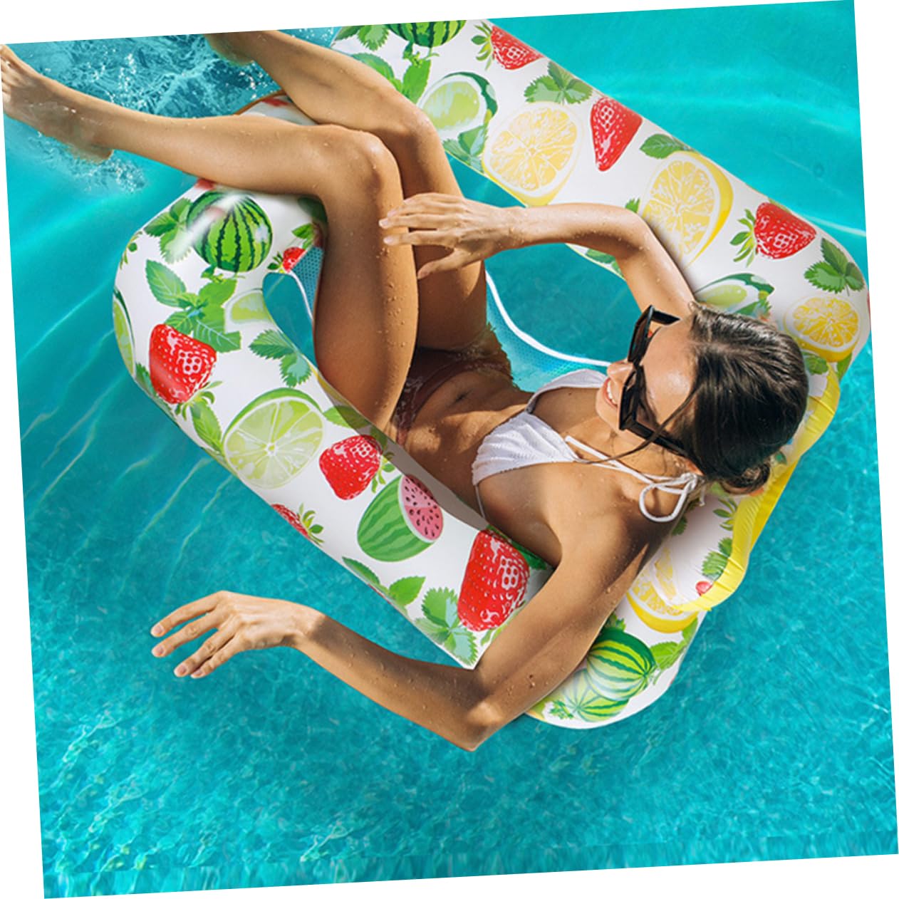 Hamaca de Red Flotante para Piscina de PVC Plegable para Adultos