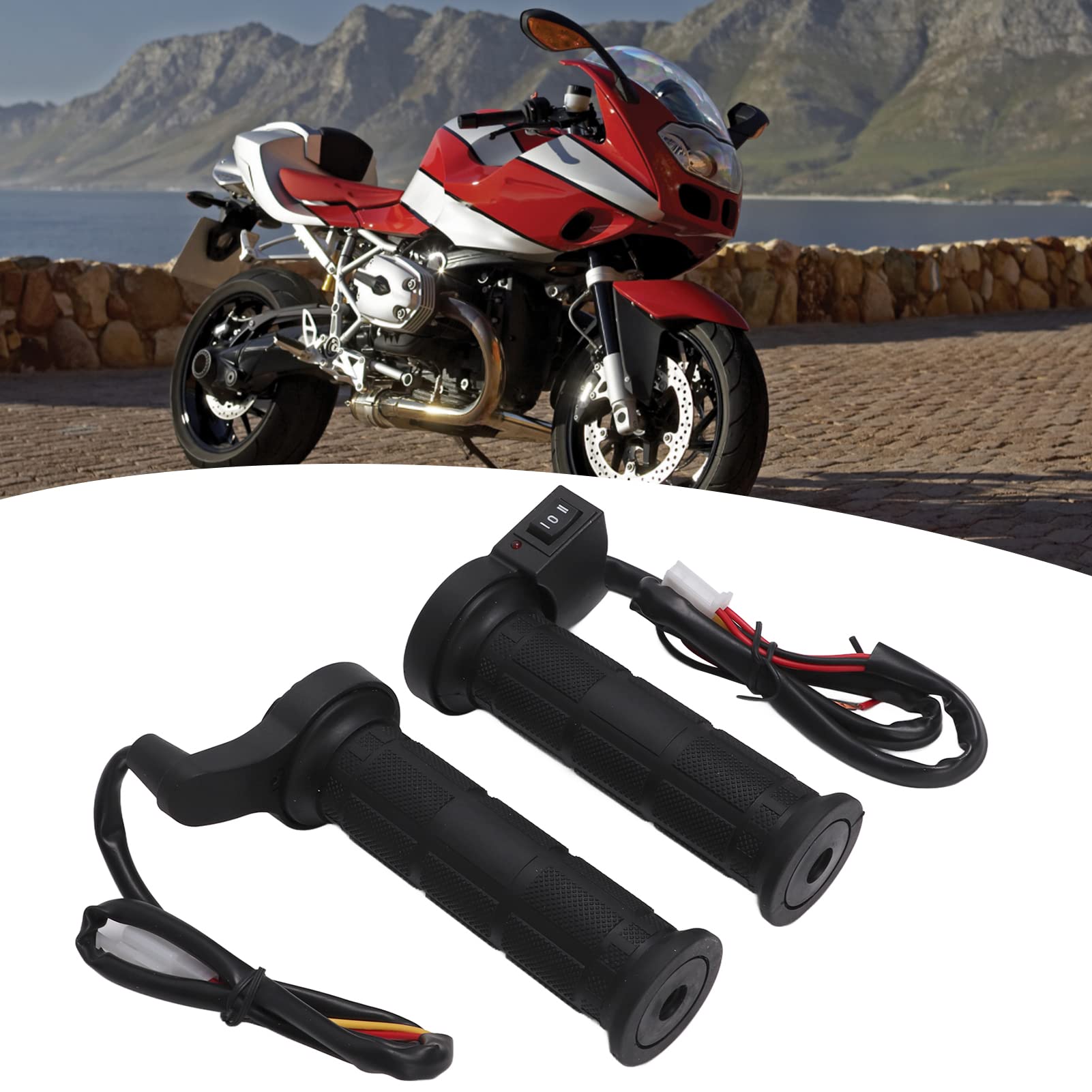 Poignées, 1 paire 22mm (7/8 ") Moto ATV Électrique Chauffant Chaud Poignées Chaudes Guidon
