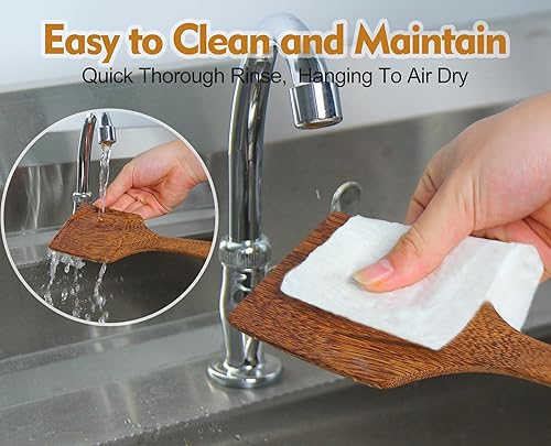 Miniatura 10 de Utensilios de cocina de madera, espátulas de madera, espátulas antiadherentes, juego de utensilios de madera para cocina, cuchara de madera de teca