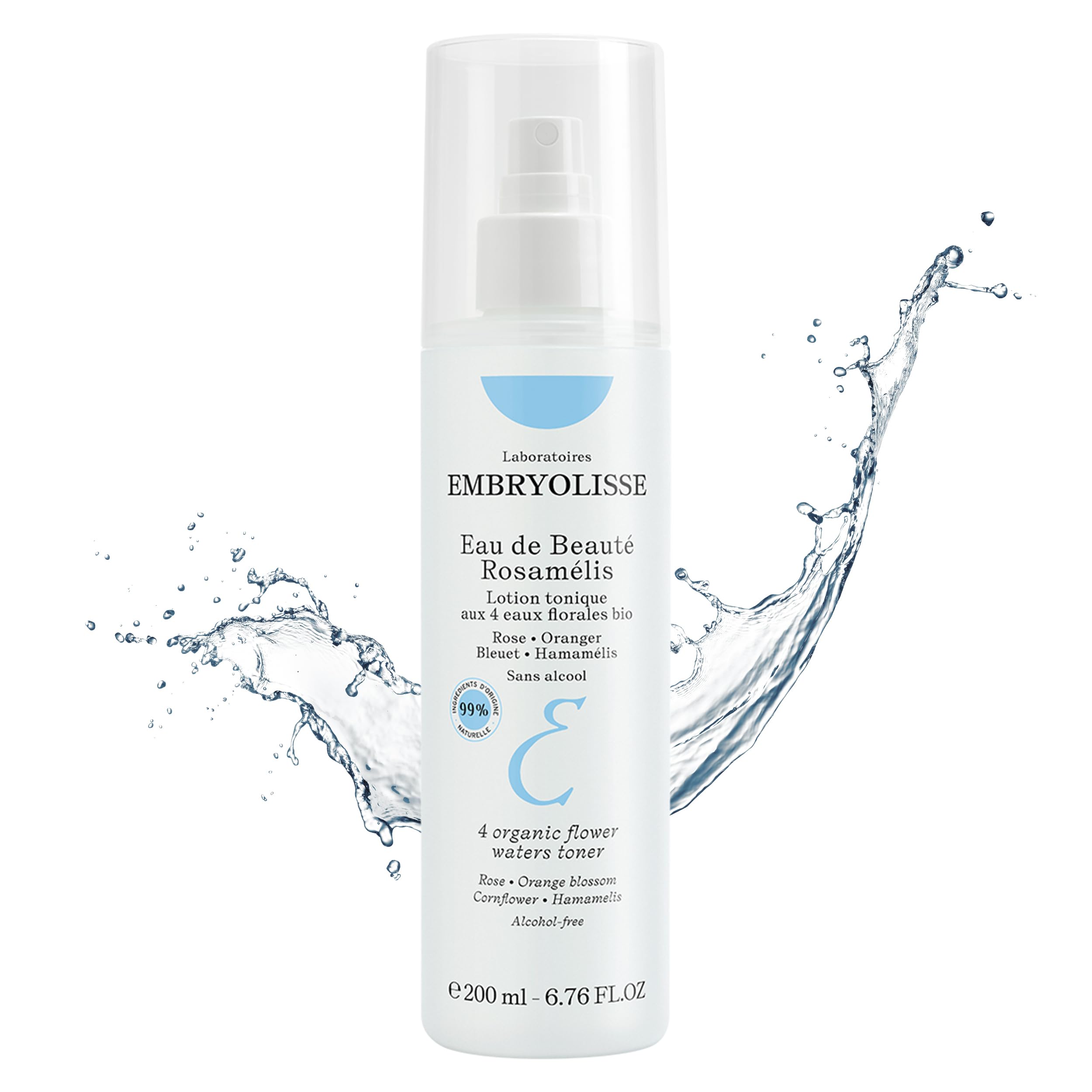 EmbryolisseEau de Beaute Rosamelis. Nourishing Floral Face Toner for All Skin Types, with Organic Flower Waters, 6.76 Fl Oz