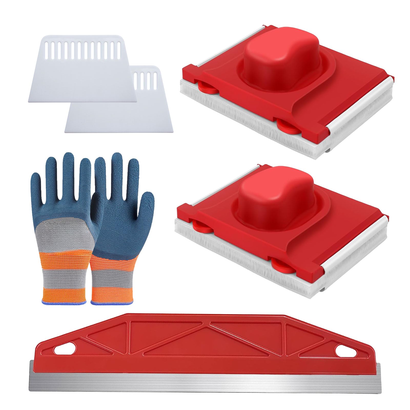6 Pack Paint Edger Tool,Professional Cutting in Tools for Painting with Rubber Gloves & Scrapers,Latex Painting Flat Edger Paint Pad Set,Achieve Flawless Edges on Walls Ceilings Corners