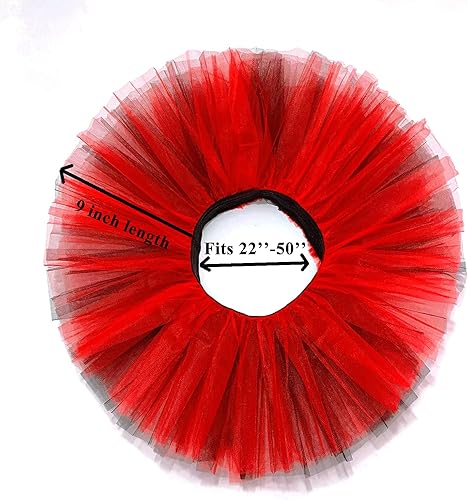 Miniatura 6 de Phantomon Falda tutú para mujer, adolescente, clásica, elástica, de 5 capas, falda de ballet de tul de 5 capas, estilo vintage de los años 50, falda