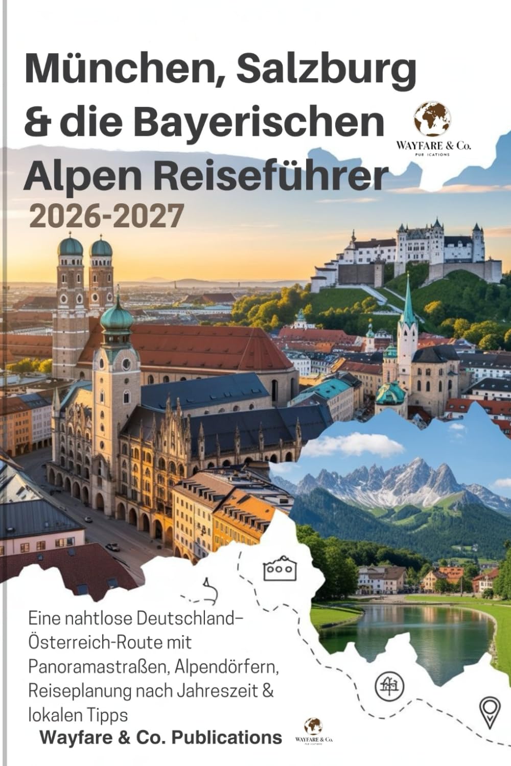 München, Salzburg & die Bayerischen Alpen Reiseführer 2026–2027: Eine nahtlose Deutschland–Österreich-Route mit Panoramastraßen, Alpendörfern, ... Tipps (Wayfare & Co. Reiseführer-Serie)