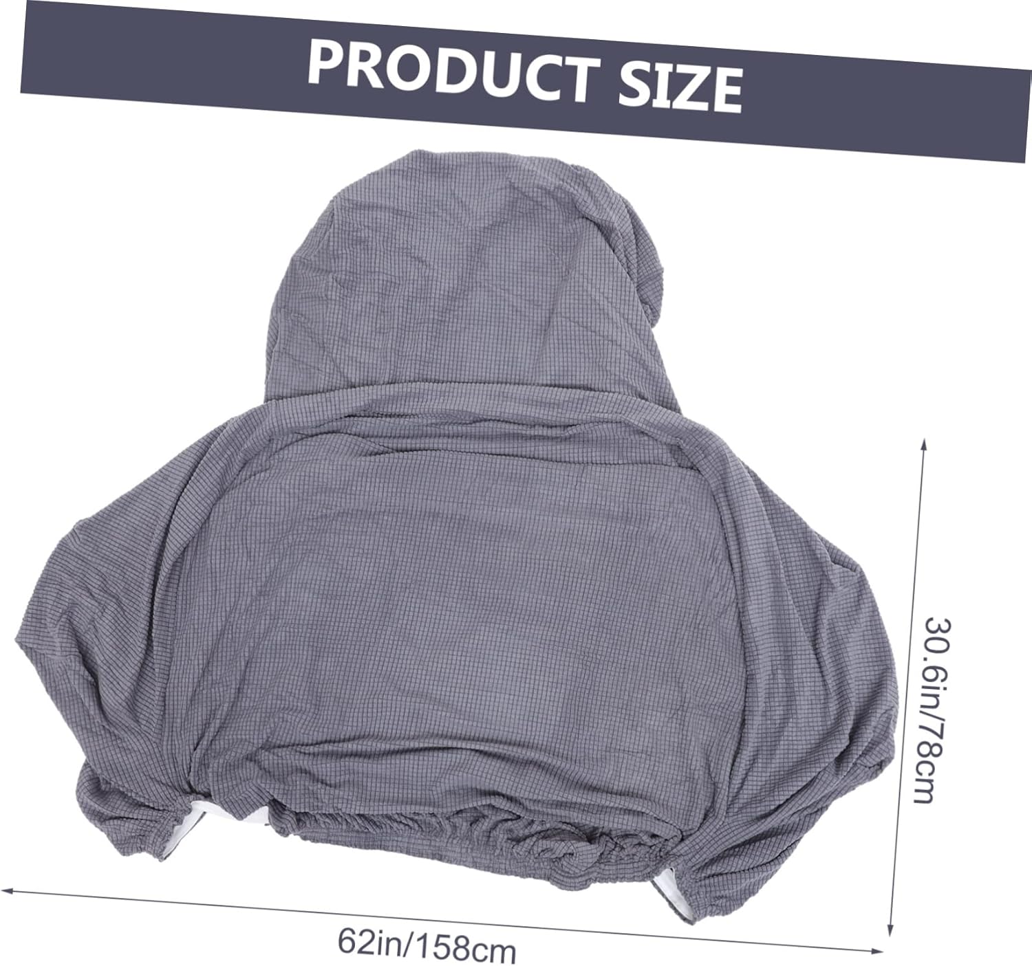 Stretch Recliner Slipcovers Polyester Recliner Chair Cover with Pocket Design and Easy to Replace Simple Style for Living Room Furniture Single Seat Grey