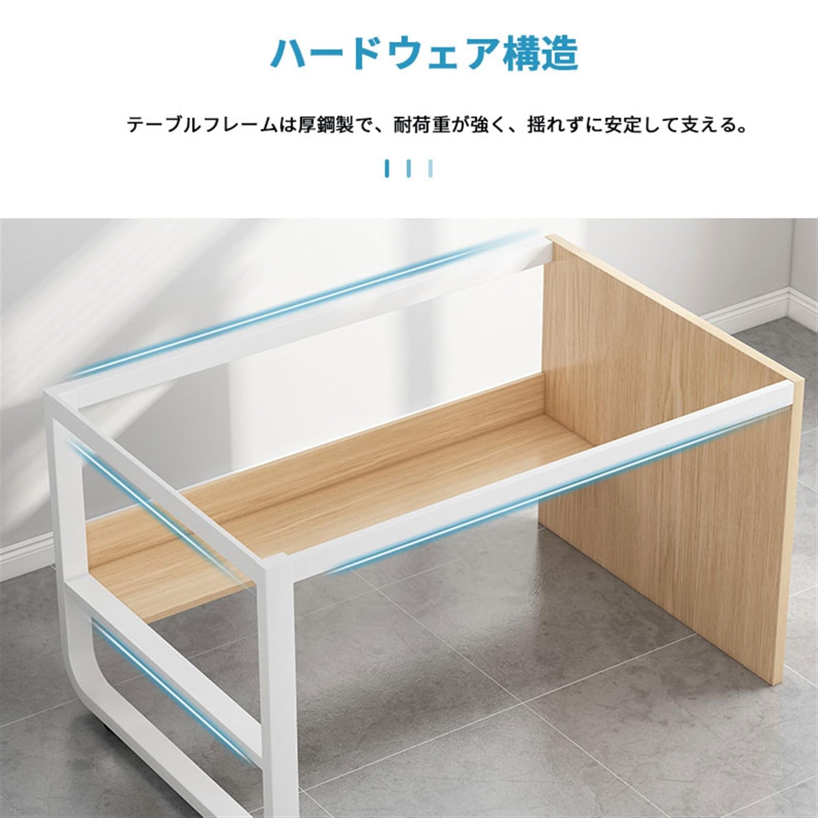 Amazon | TIMDU パソコンデスク 事務机 ゲーミングデスク 机 木製 勉強 