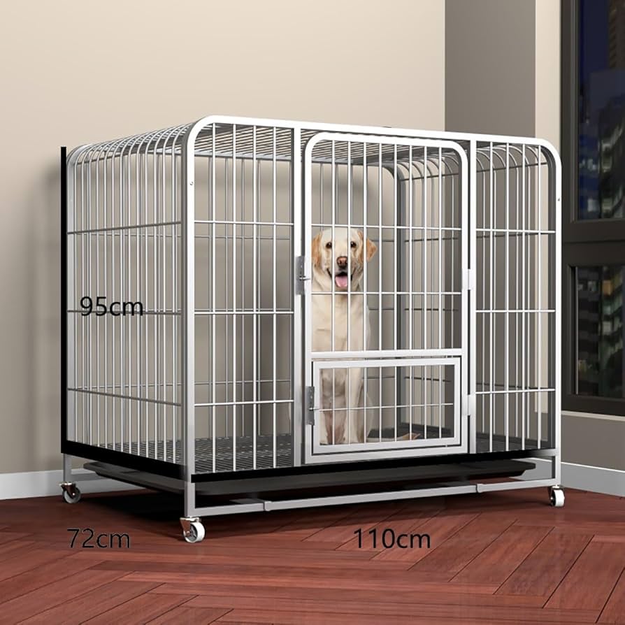 犬用 ステンレス ケージ 折りたたみ 大型犬(幅110×奥行72×高さ92cm) Amazon | 大型犬用クレート 犬用ケージ 幅110×奥行72×高さ95cm