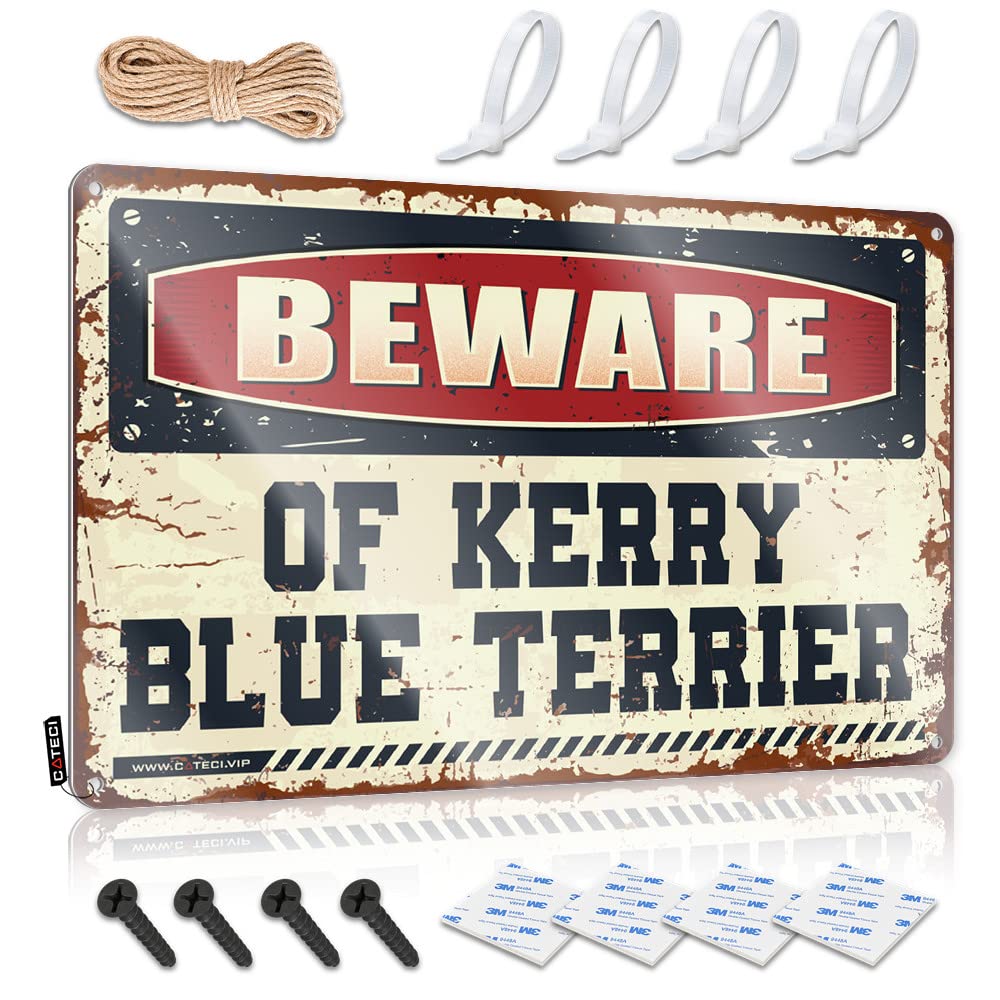 Funny Sarcastic Metal Tin Sign Bathroom Beware Of Kerry Blue Terrier Tin Sign Man Cave Sign Funny Bar Accessories For Man Cave