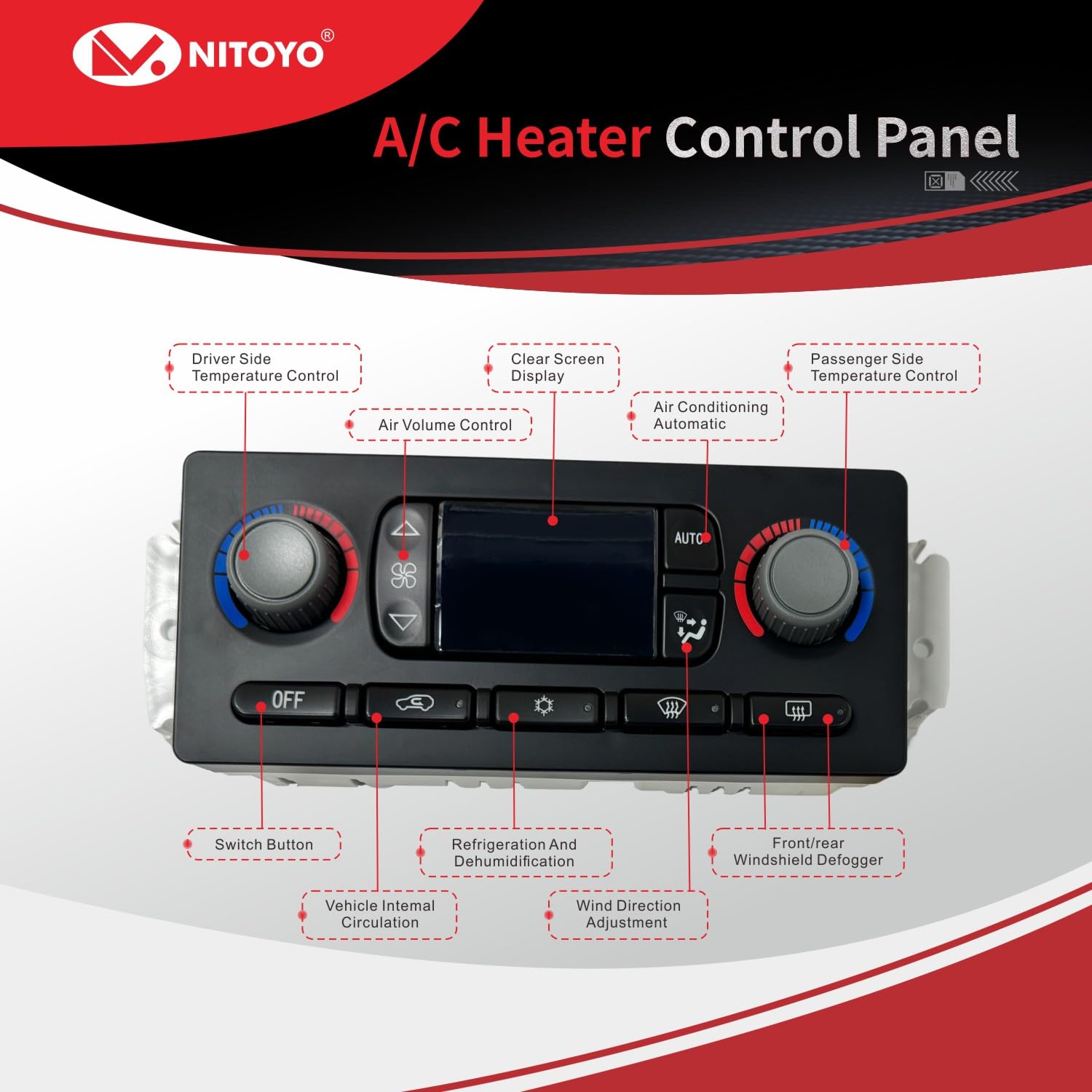 599-009 A/C Heater Climate Control Module Compatible with 2003 2004 GMC Yukon Chevy Suburban & Tahoe Cadillac Escalade Replace 19370209 HVAC A/C Heater Control Panel Switch