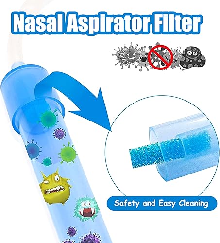 Miniatura 8 de Paquete de 100 filtros higiénicos de aspirador nasal de alta calidad, repuesto para filtros de aspirador nasal de bebé, sin BPA, ftalatos y látex