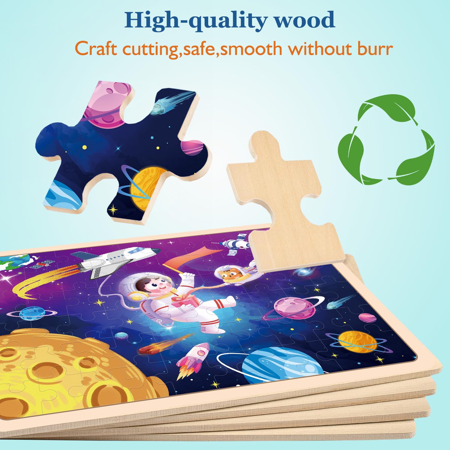 Amazon.com: RANSUNN Wooden Puzzles for Kids Ages 4-6, 4 Packs 60