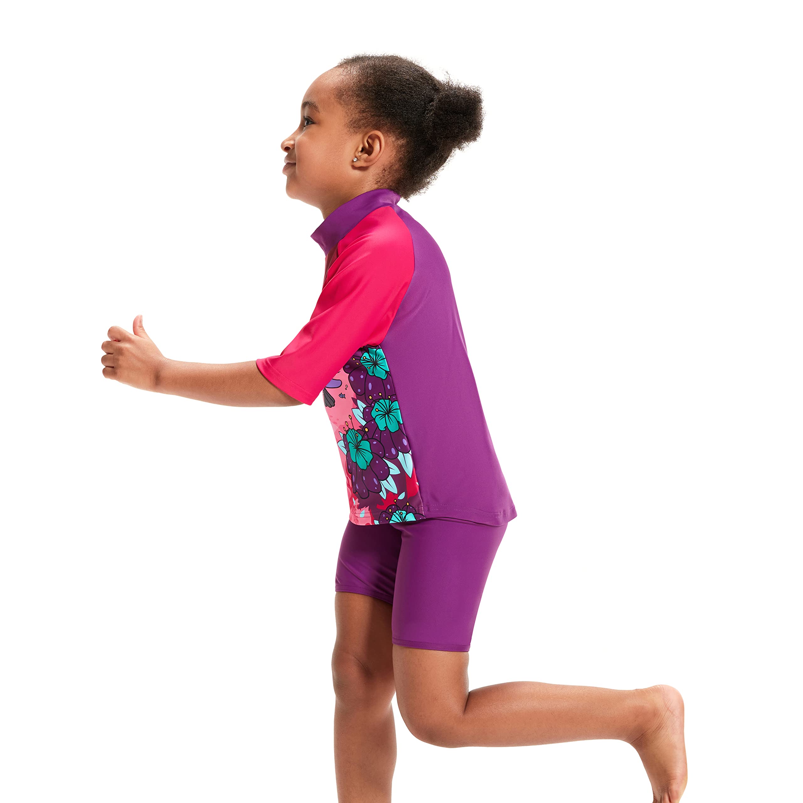 Speedo Mädchen Learn to Swim Sun Protection Top & Short Rash Guard Set
