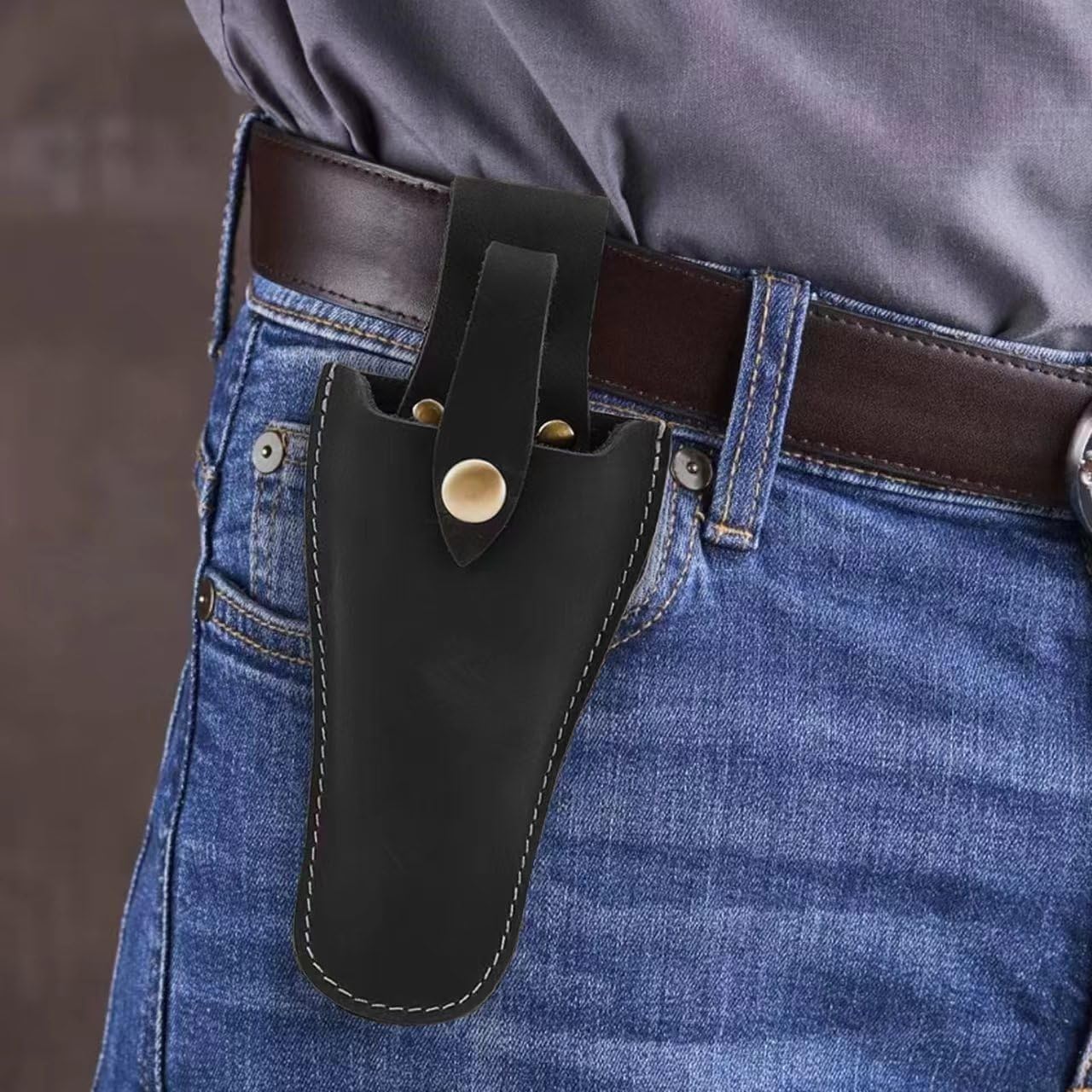 Supporto per cintura per cintura, custodia in pelle resistente, per attrezzi da giardinaggio, per potatura, pinze, cesoie, forbici o coltelli, strumenti regalo per uomini, papà, marito, fidanzato, lui
