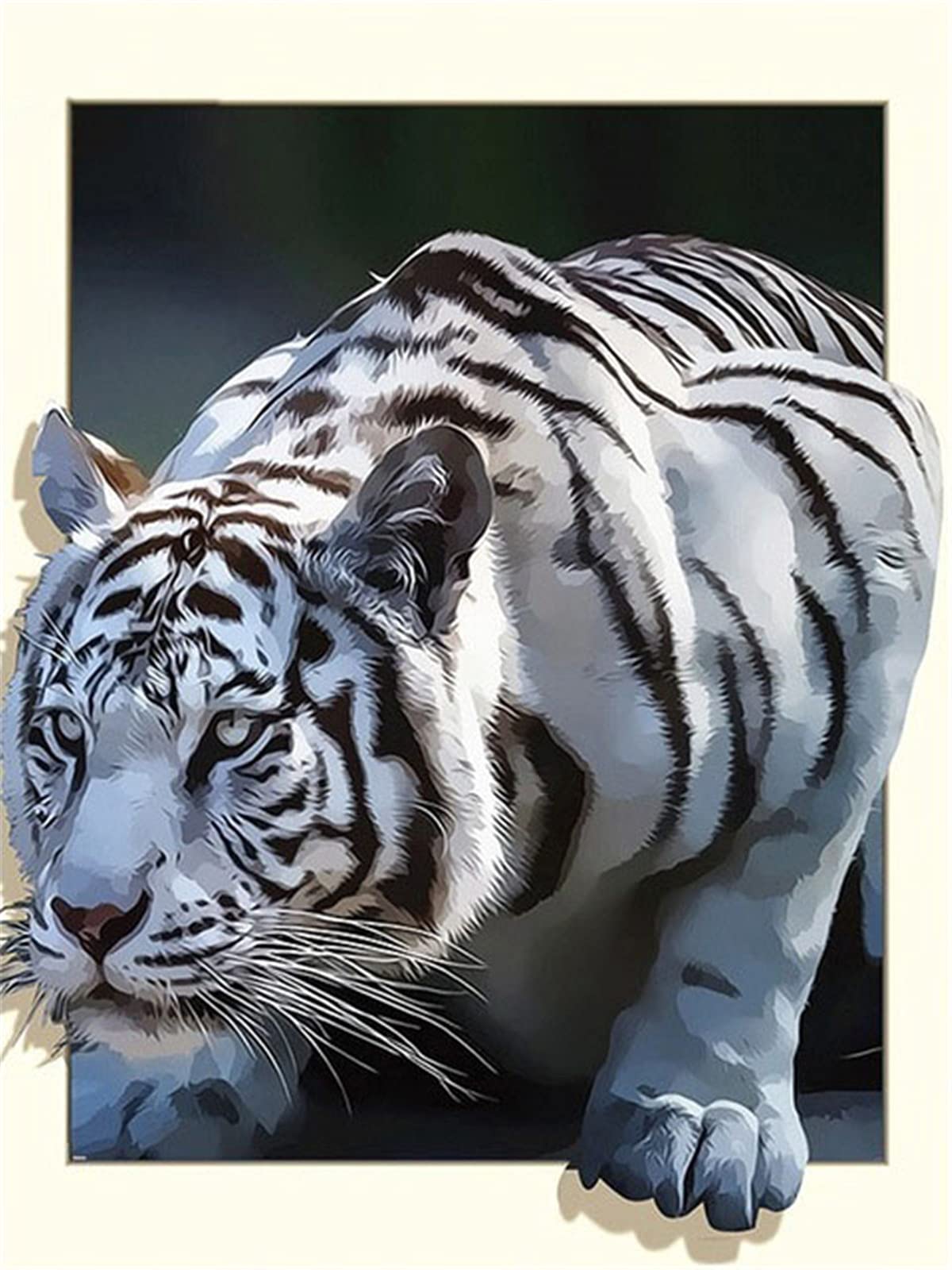 Kit Diamond Painting 5D EXQULEG, Tigre E Farfalla, Fai Da Te, 30x40 Cm, Per Adulti E Bambini