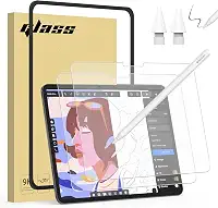 Pacote com 2 protetores de tela de vidro com toque de papel para iPad Pro 13 polegadas M4/M5 (2024/2025), pontas de substituição para Apple Pencil - Película fosca antirreflexo de vidro