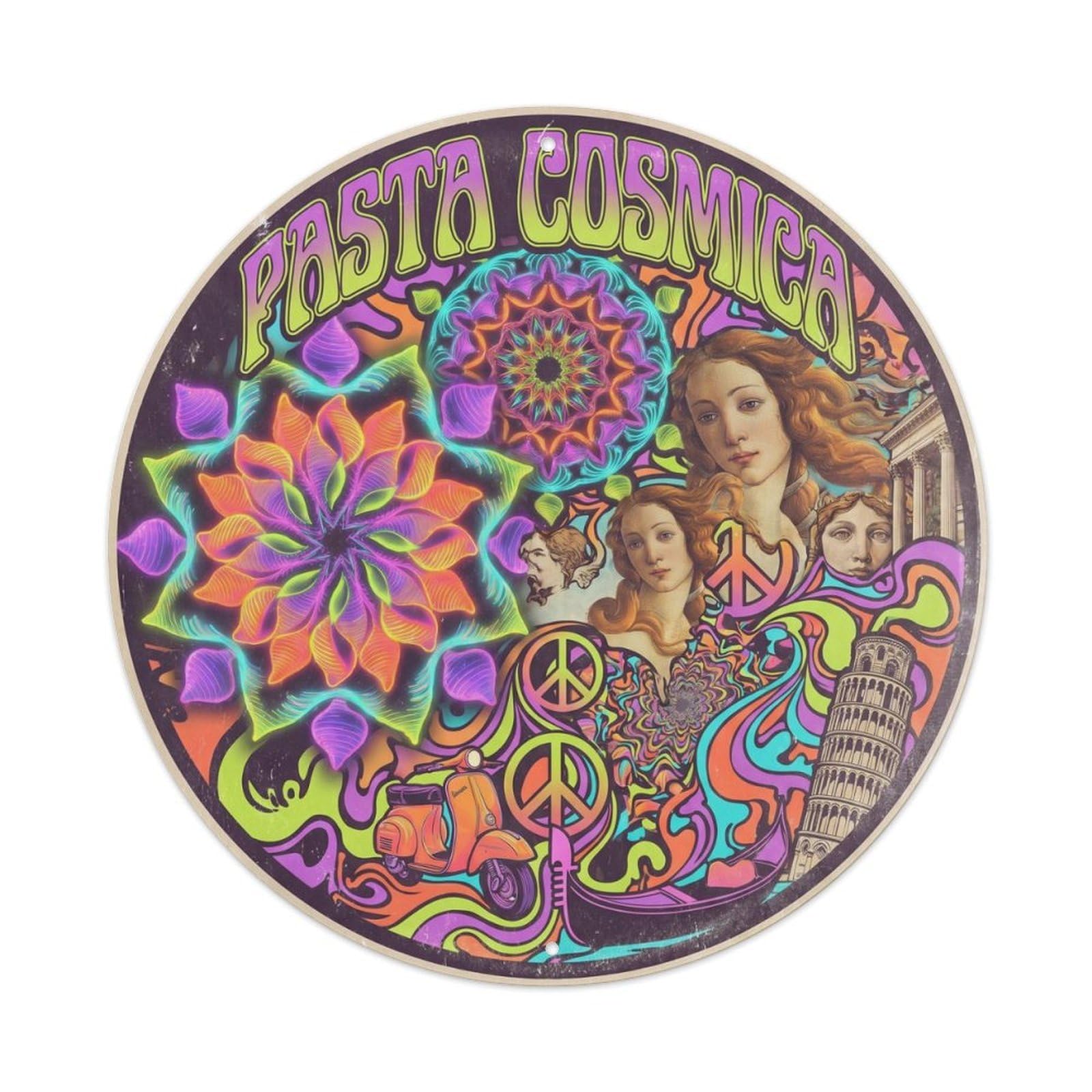 Pasta Sauce Psychedelic Italian Restaurant Metal Tin Sign